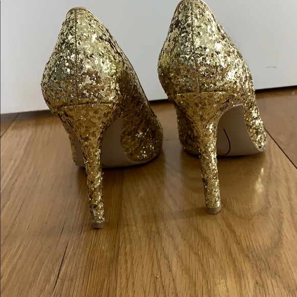 Nine West gold heels with glitter - Picture 6 of 7